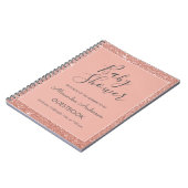 Carnet Rose Gold Sparkle Parties scintillant Baby shower  (Côté gauche)