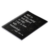 Carnet Rose gothique morte et citation de Poe (Côté gauche)