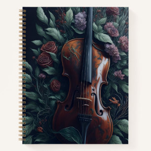 Carnet Rose gothique violon