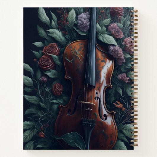 Carnet Rose gothique violon (Dos)