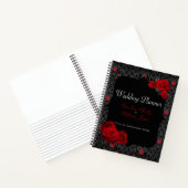 Carnet Rose gothique Wedding planner noir et rouge (Intérieur)