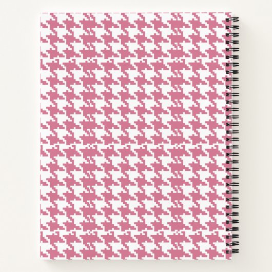 Carnet rose Houndstooth (Dos)