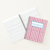 Carnet rose Houndstooth (Intérieur)