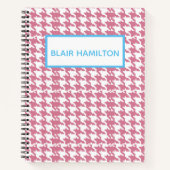 Carnet rose Houndstooth (Devant)