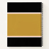 Carnet Rose intérieur brillant jaune et or (Dos)