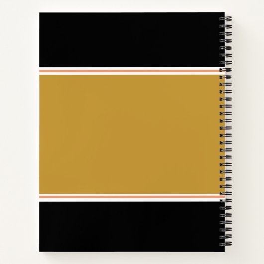 Carnet Rose intérieur brillant jaune et or (Dos)