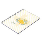 Carnet Rose jaune du Texas - En vichy Etat avec Rose (Côté gauche)