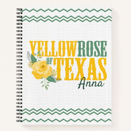 Carnet Rose jaune du Texas - Rose unique (Devant)
