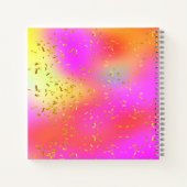 Carnet Rose, Jaune, Violet, Nom de l'art Word personnalis (Dos)