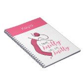 Carnet Rose Je Me Sens Knitty, Oh Tellement Knitty (Côté Droit)