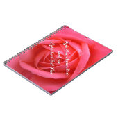 Carnet rose Livre rose romantique personnalisé (Côté gauche)