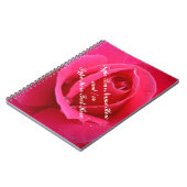 Carnet rose Livre rose romantique personnalisé (Côté gauche)