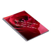 Carnet rose Livre Rose romantique personnalisé (Côté Droit)
