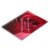 Carnet rose Livre Rose romantique personnalisé (Côté gauche)