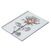 Carnet Rose métallique argent lumineuse (Côté gauche)