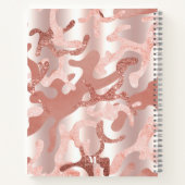 Carnet Rose métallique personnalisé Parties scintillant o (Dos)