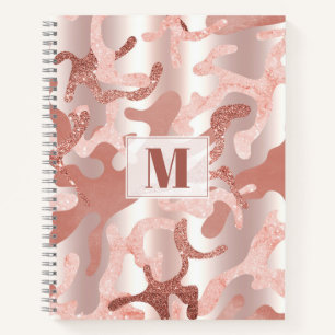 Carnet Rose métallique personnalisé Parties scintillant o