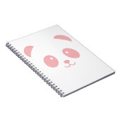 Carnet rose mignon et câlin de panda (Côté Droit)