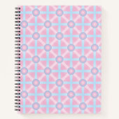 Carnet Rose mignon, violet et bleu clair Motif (Devant)