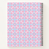 Carnet Rose mignon, violet et bleu clair Motif (Dos)