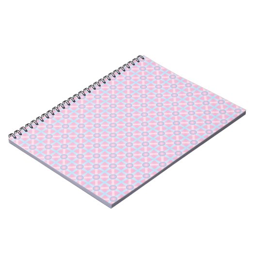 Carnet Rose mignon, violet et bleu clair Motif (Côté gauche)