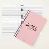 Carnet rose minimaliste (À l'intérieur)