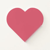 Carnet Rose moderne Monogramme rose Coeur en forme (Dos)