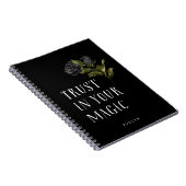 Carnet Rose noir faire confiance à votre magie (Côté Droit)