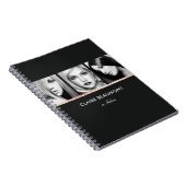 Carnet Rose noir moderne Gold Sequin Salon 3 Carte photo (Côté Droit)