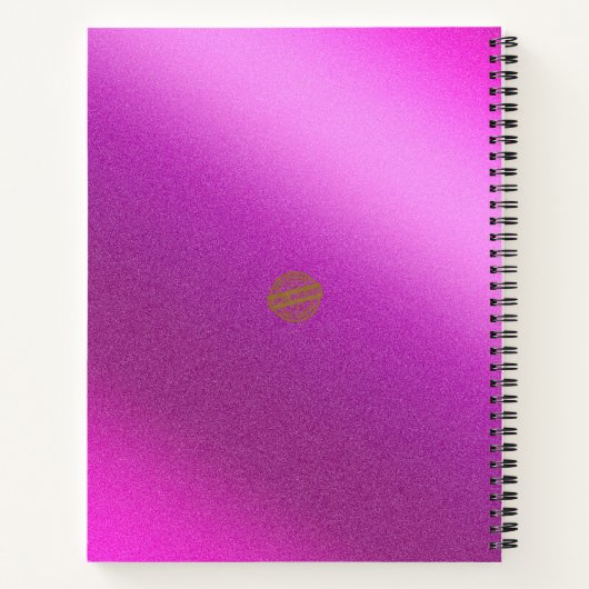 Carnet Rose noir tendance (Dos)