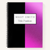 Carnet Rose noir tendance (Devant)