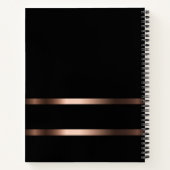 Carnet Rose noire or écrasante motivationnel (Dos)