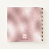 Carnet Rose or blush nom monogramme photo (Dos)