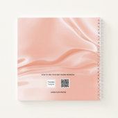 Carnet Rose or blush soie satin élégant nom (Dos)