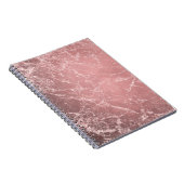 Carnet Rose Or rose moderne tendance glam marbre chic (Côté Droit)