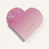 Carnet Rose or rose Parties scintillant or étincelle (Devant)