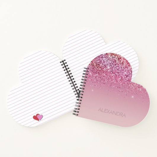 Carnet Rose or rose Parties scintillant or étincelle (Intérieur)