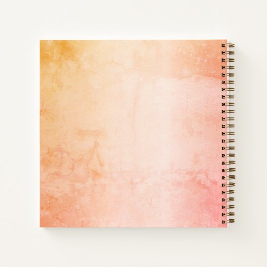 Carnet Rose or rousse nom de marbre rustique (Dos)