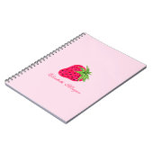 Carnet Rose Pailleté Froid de Fraise (Côté gauche)