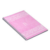 Carnet Rose Paisley Rustique Occidentale Simple Chic (Côté Droit)