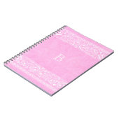 Carnet Rose Paisley Rustique Occidentale Simple Chic (Côté gauche)