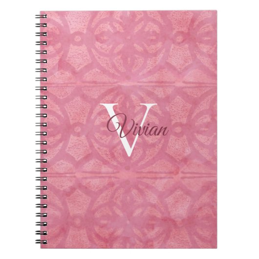 Carnet Rose pâle (Devant)