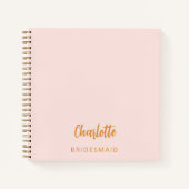 Carnet rose pâle de la serveuse (Devant)