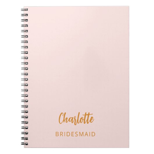 Carnet rose pâle de la serveuse (Devant)