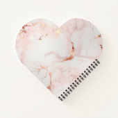 Carnet rose pâle en forme de coeur (Dos)