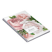 Carnet Rose Pâle Floral Vintage (Côté Droit)