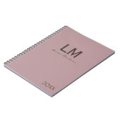 Carnet Rose Pâle Moderne Minimaliste Professionnel (Côté gauche)