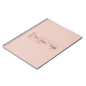 Carnet Rose Pâle Pensez à des Pensées Heureuses (Côté gauche)