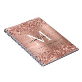 Carnet Rose Parties scintillant or brossé métal Monogramm (Côté Droit)