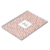 Carnet Rose Parties scintillant or Chevron Motif Monogram (Côté gauche)